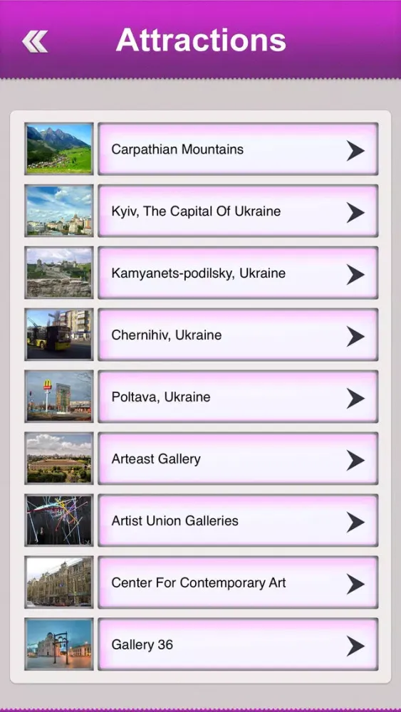 Captures d'écran de Ukraine Tourist Guide