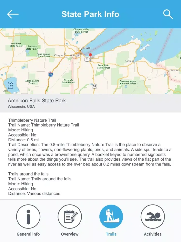 Captures d'écran de Wisconsin State Parks & National Parks iPad 