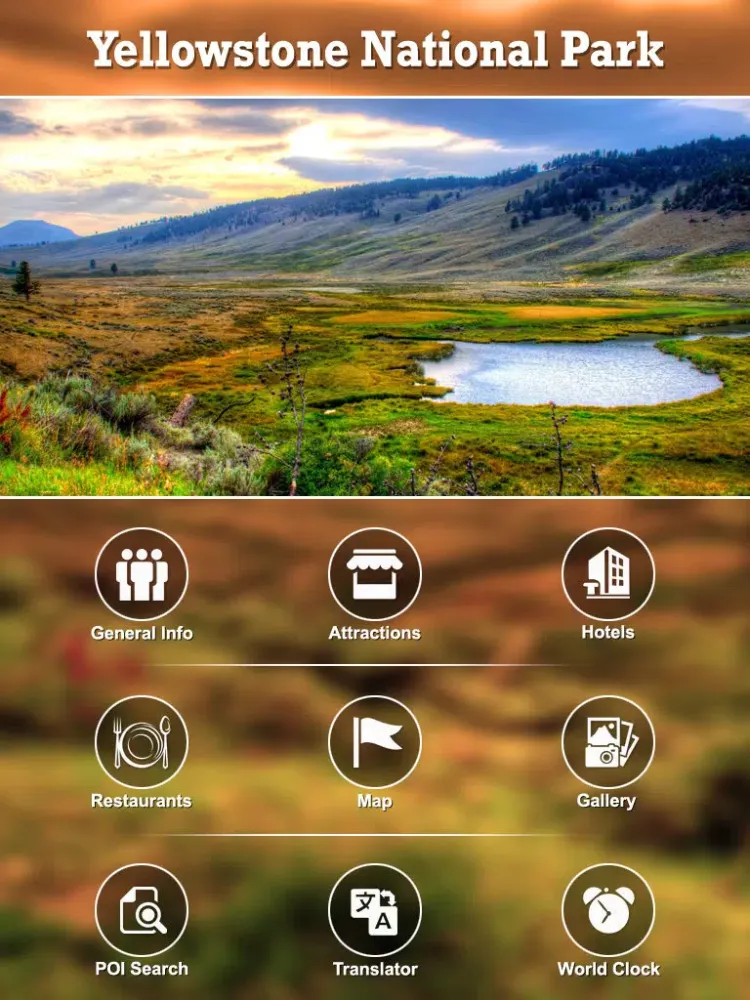 Zrzuty ekranu Yellowstone National Park Tourism Guide iPad 