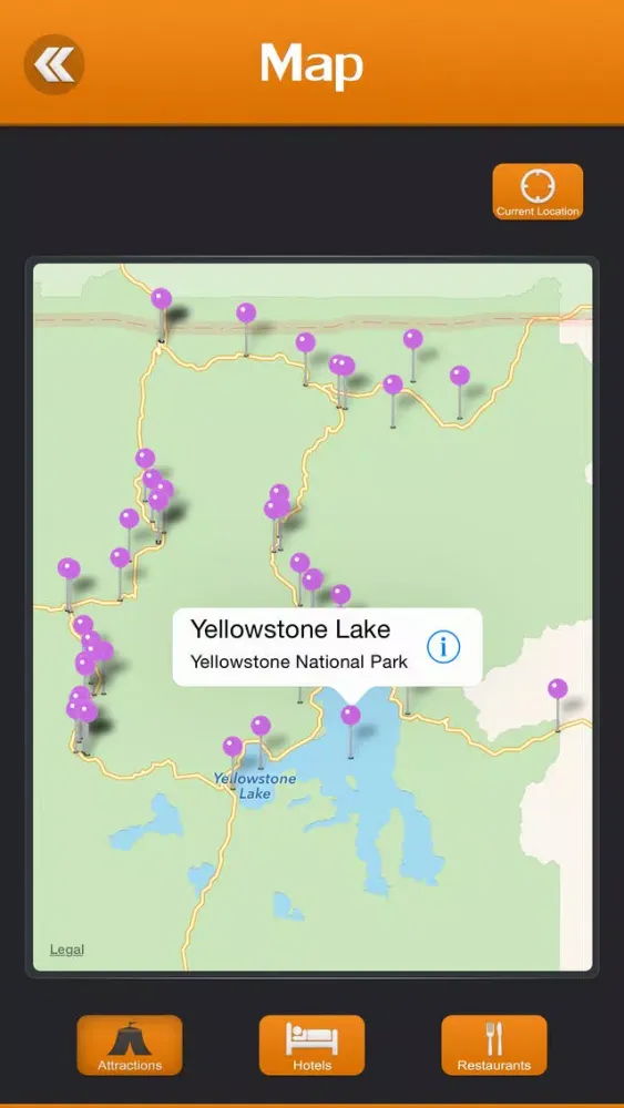 Zrzuty ekranu Yellowstone National Park Tourism Guide