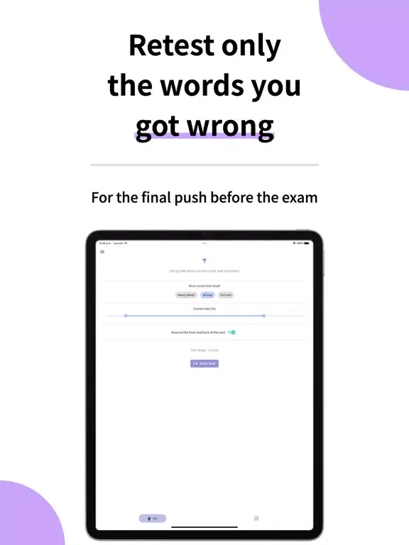 Flashwords - Create and Learn iPad  Screenshots