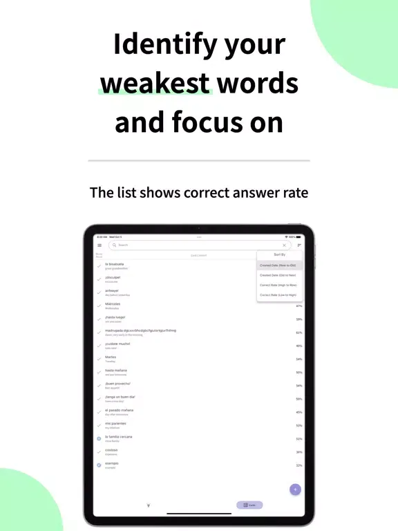 Flashwords - Create and Learn iPad  Screenshots