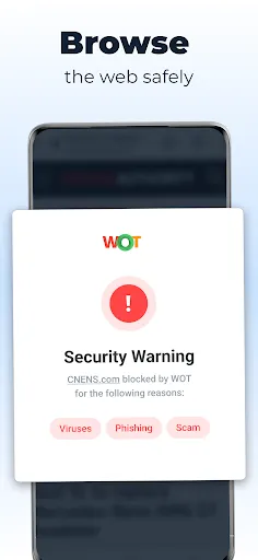 Captures d'écran de WOT Mobile Security Protection