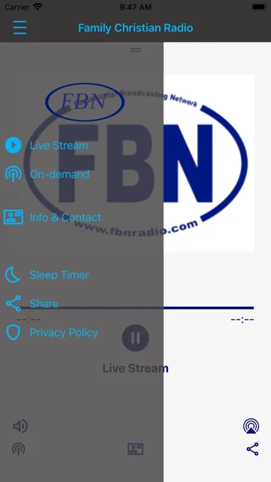 FBN Radio Screenshots