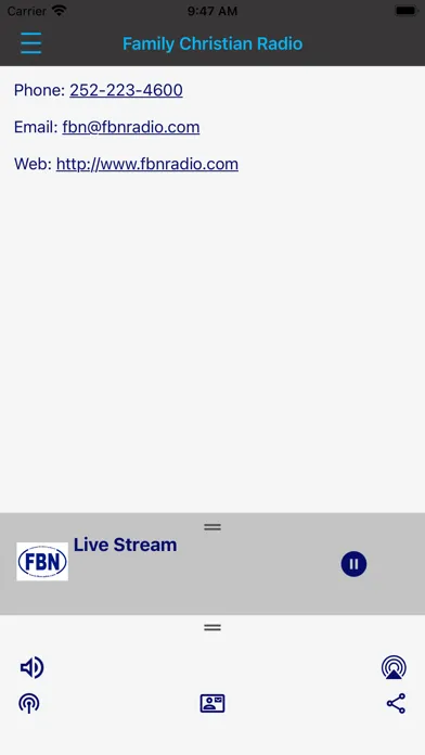 FBN Radio Screenshots