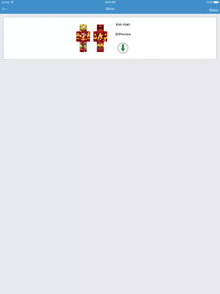 Iron Skins for Minecraft - All Hero App iPad  スクリーンショット