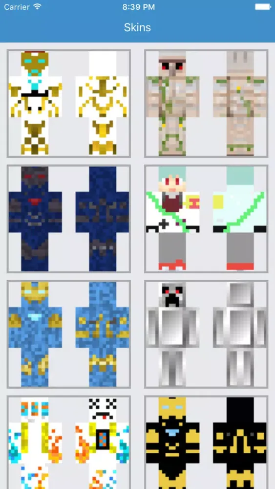 Iron Skins for Minecraft - All Hero App スクリーンショット