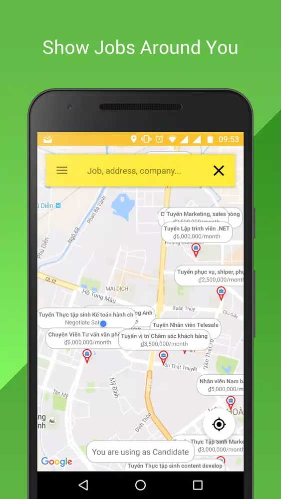 Capturas de pantalla de Jobs Map - The Fastest Way To Find Jobs