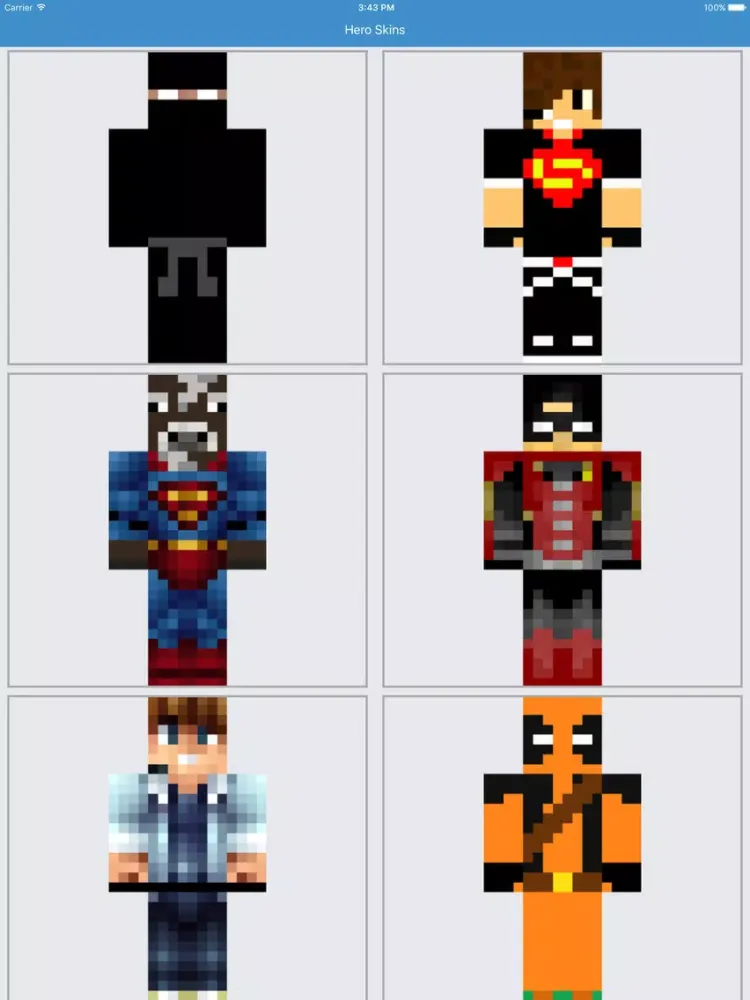 صور SuperHero Skins for Minecraft PE App iPad 