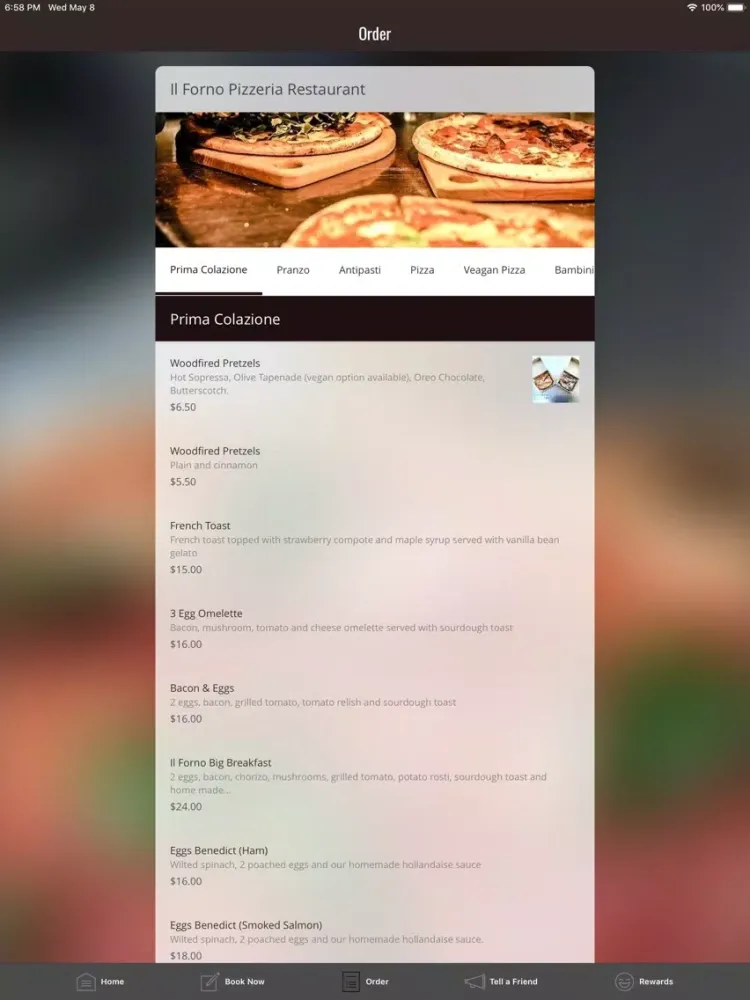 تصاویر Il Forno Pizzeria Restaurant iPad 