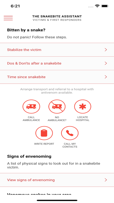 The Snakebite Assistant Screenshots