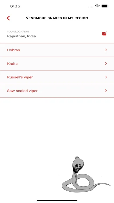 The Snakebite Assistant应用截图