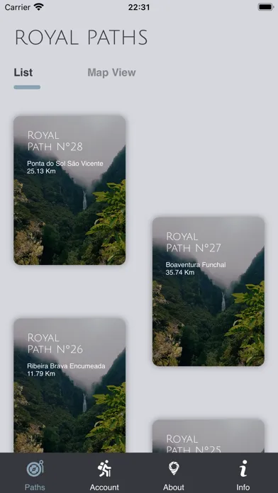 Screenshot di Caminhos Reais