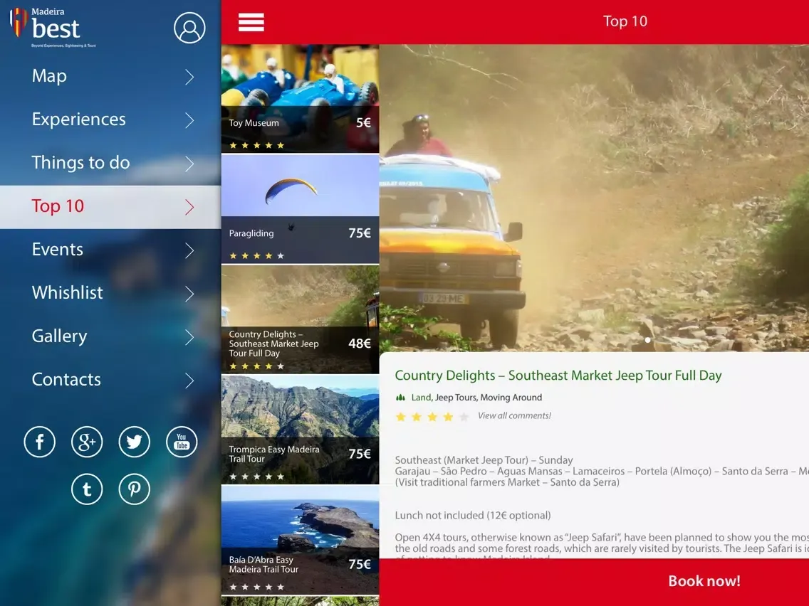 Скриншоты Madeira.Best - Activities & Tours in Madeira iPad 