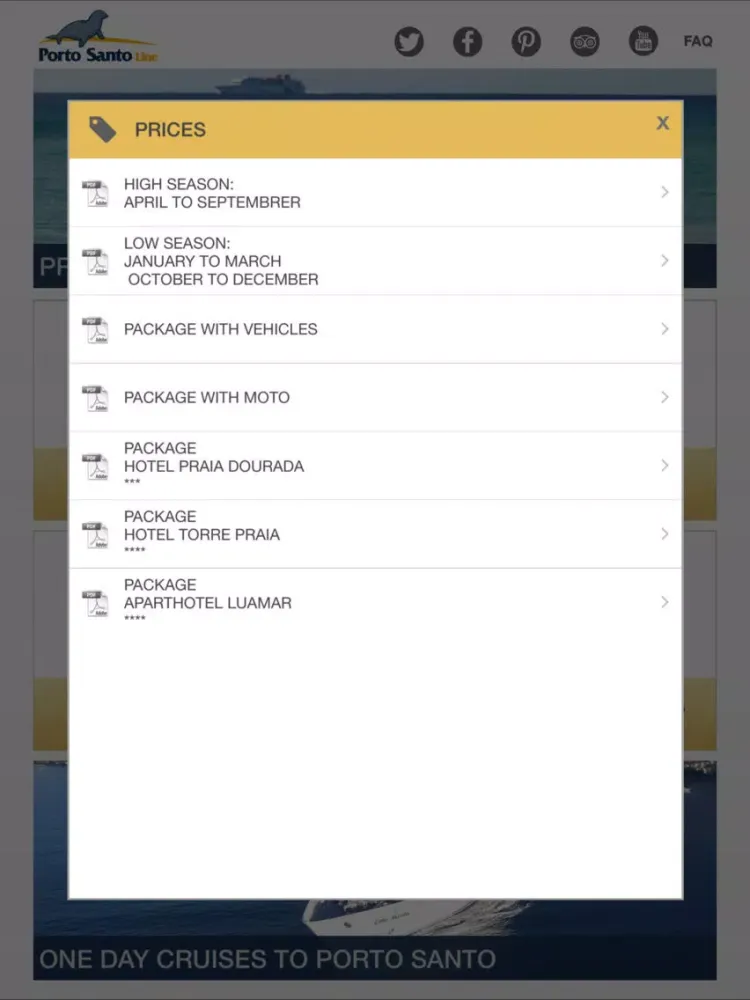 Porto Santo Line iPad 應用截圖