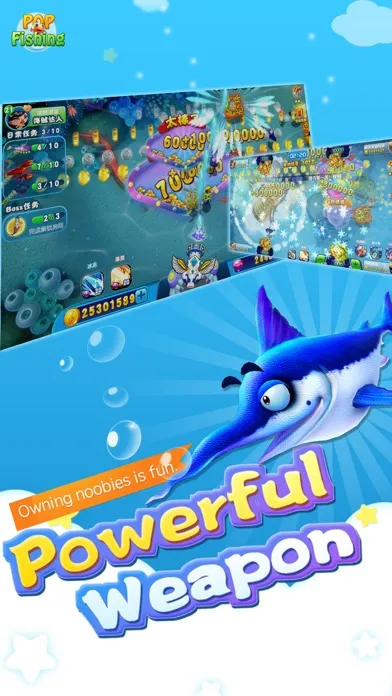 Zrzuty ekranu Pop Fishing-family fishing diary game,enjoy lovely ocean fish kingdom fun