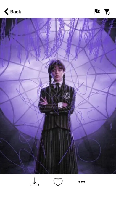 Ảnh chụp màn hình của FanArt Addams Wednesday S2