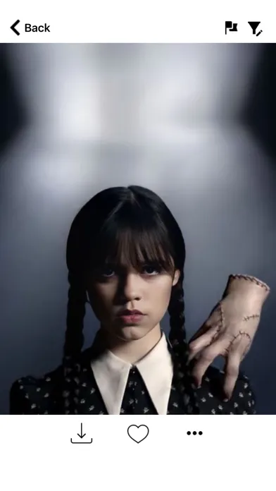 Ảnh chụp màn hình của FanArt Addams Wednesday S2