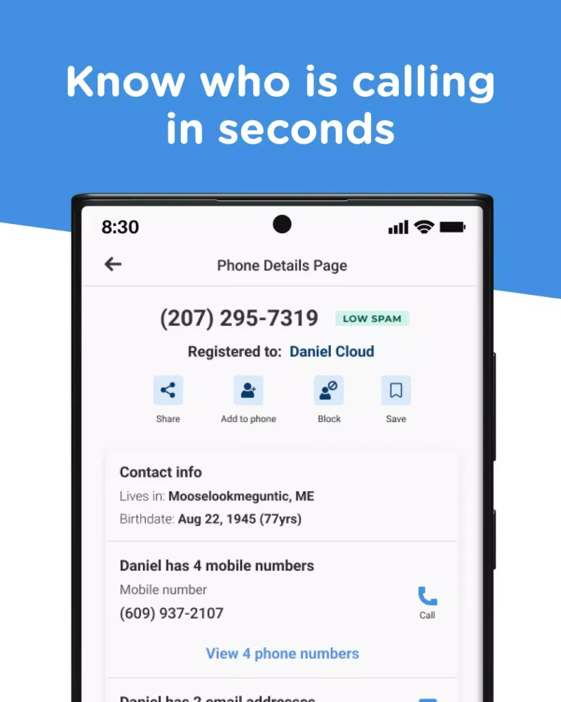 Reverse Phone Lookup স্ক্রিনশট