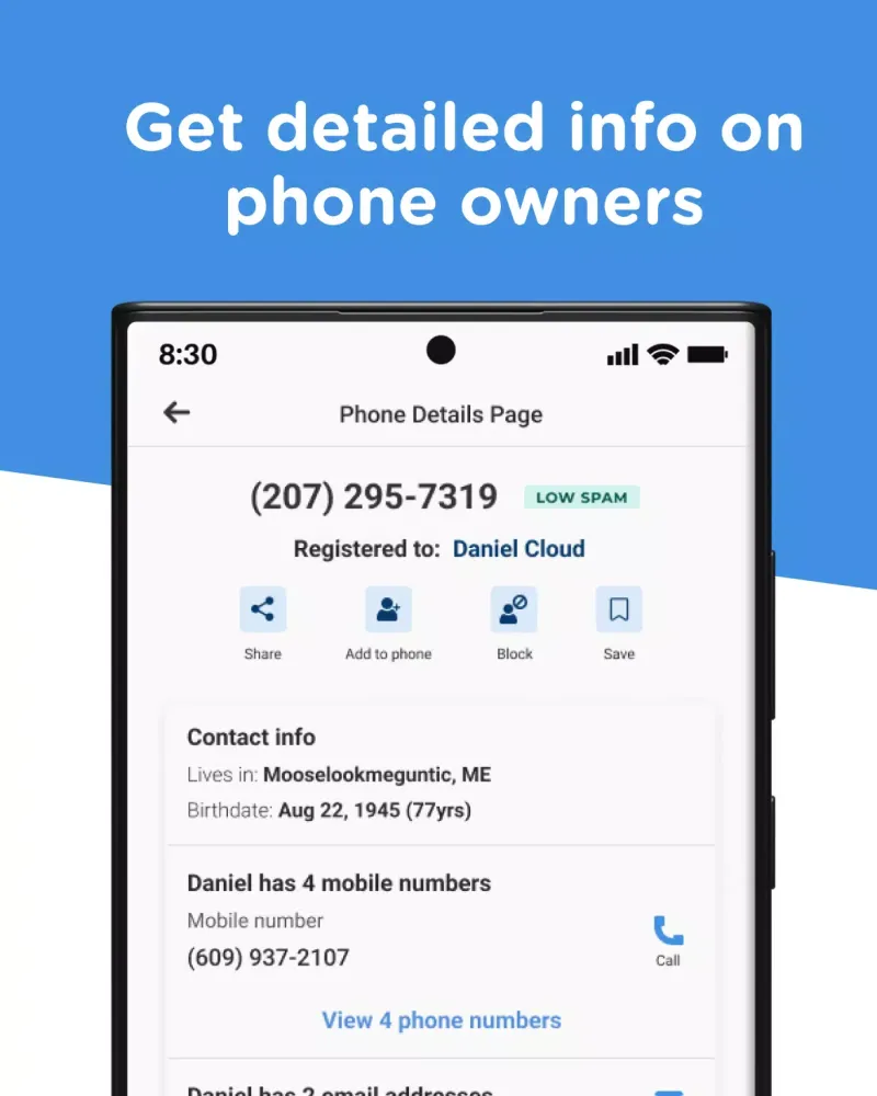 Reverse Phone Lookup স্ক্রিনশট