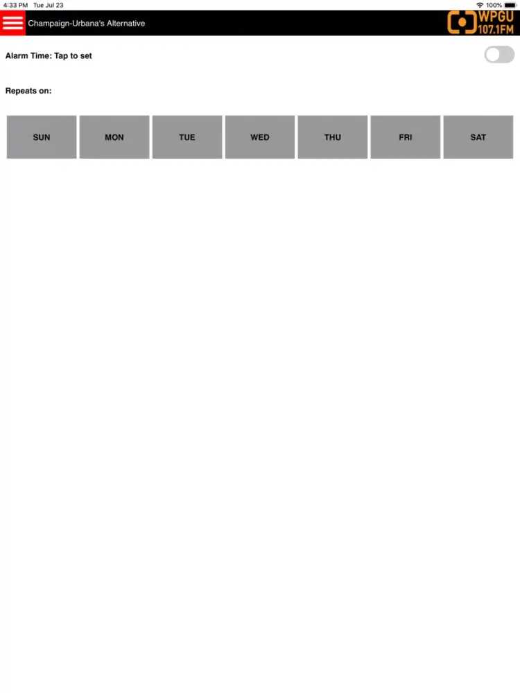 WPGU 107.1FM iPad  Screenshots