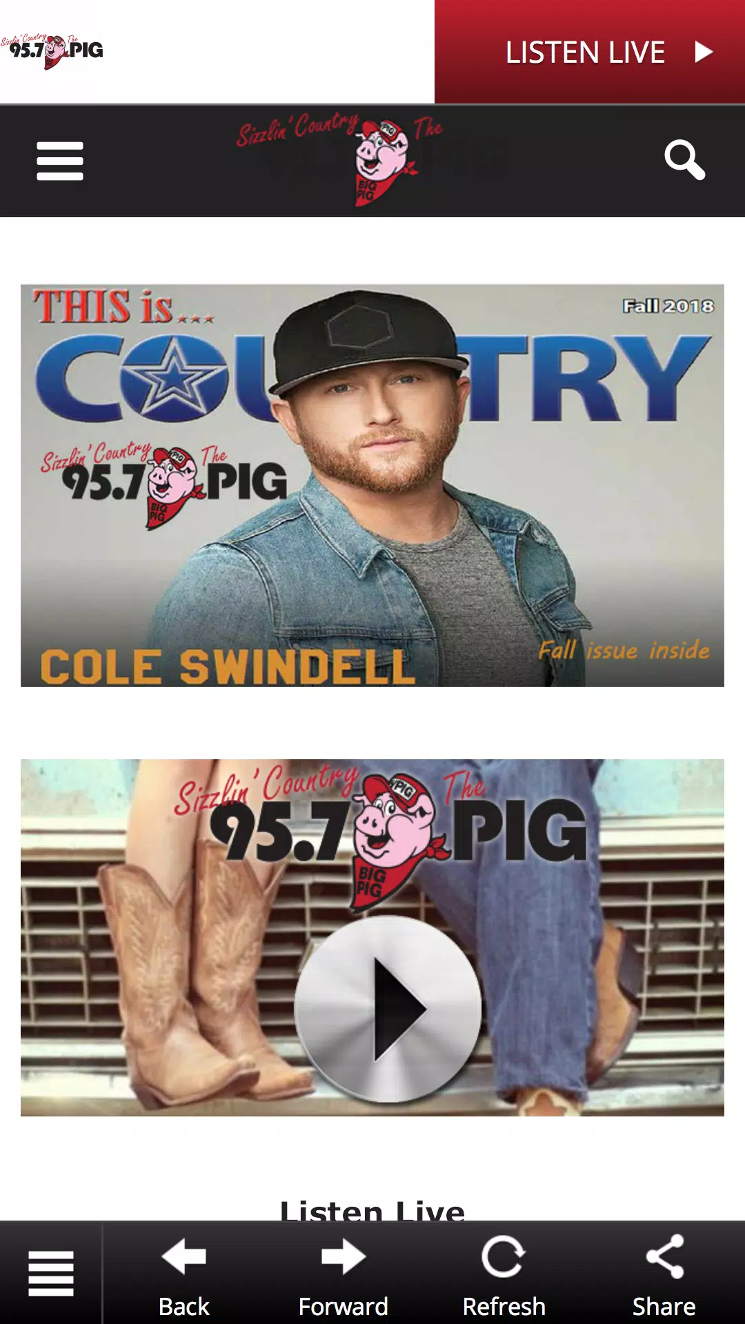 95.7 the Big Pig (WPIG FM) Screenshots2