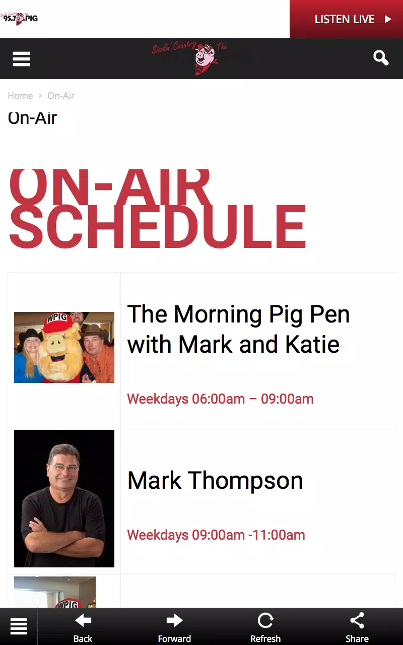 95.7 the Big Pig (WPIG FM) Screenshots5