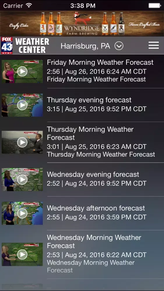 FOX43 Harrisburg Weather Screenshots