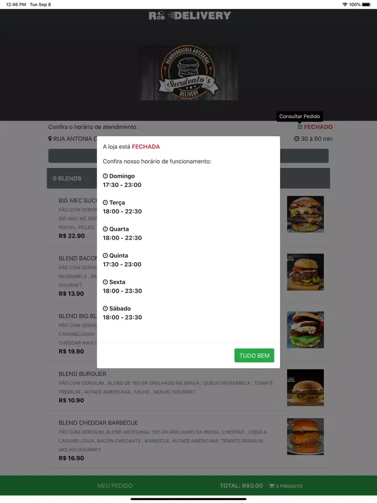 Ảnh chụp màn hình của Suculentos Delivery iPad