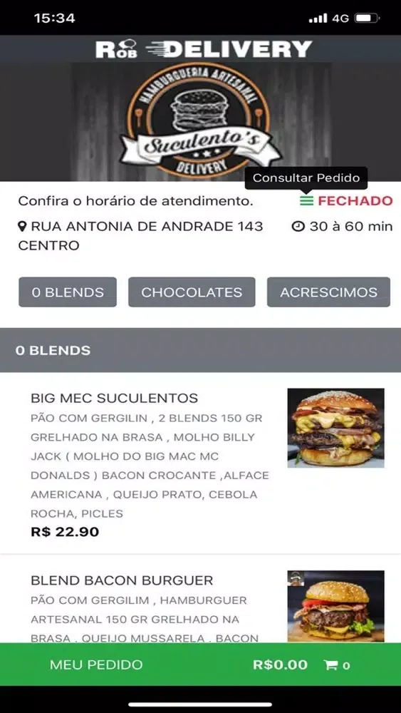 Ảnh chụp màn hình của Suculentos Delivery