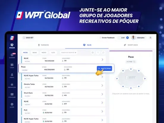 WPT Global Pôquer real iPad  Screenshots