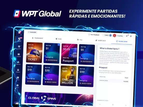 WPT Global Pôquer real iPad  Screenshots