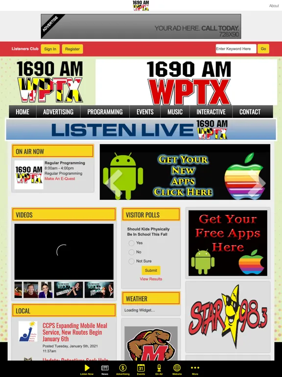 100.7FM & 1690 AM WPTX iPad  Screenshots