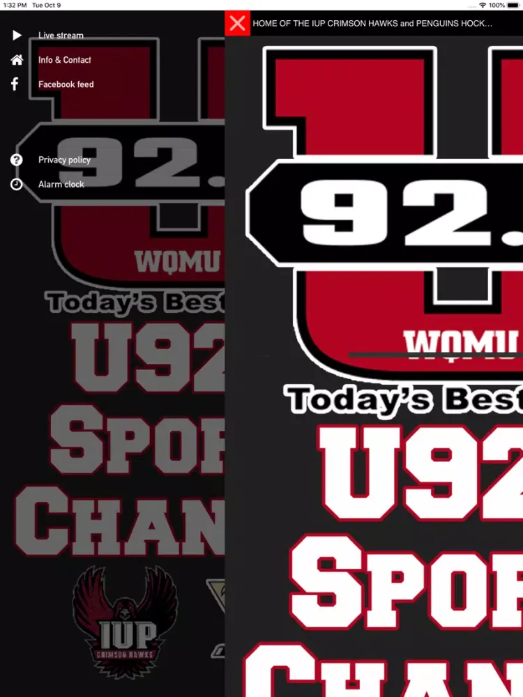 Capturas de pantalla de U92.5 Sports Channel WQMU iPad 