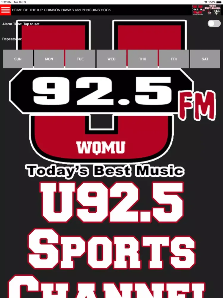Capturas de pantalla de U92.5 Sports Channel WQMU iPad 