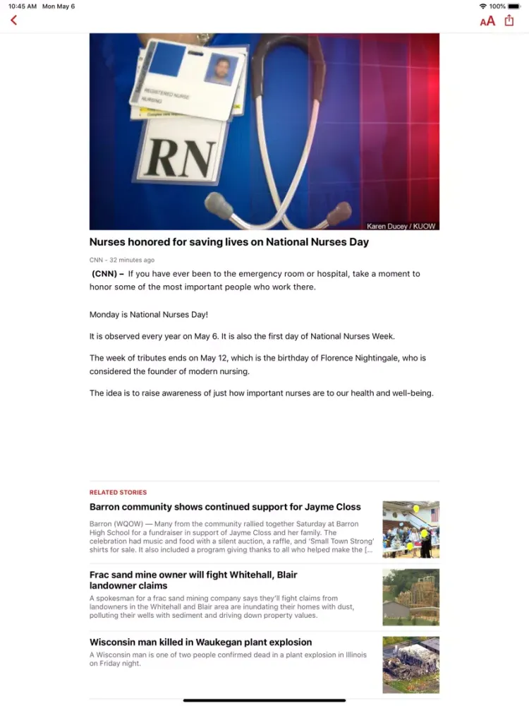 ภาพหน้าจอของ WQOW News 18 iPad 