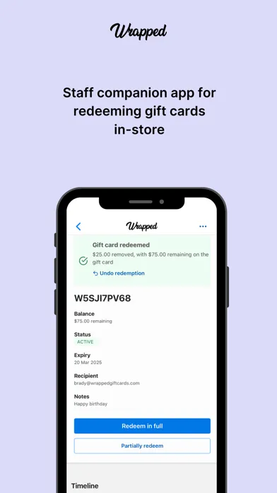 Tangkapan layar Wrapped Redeem