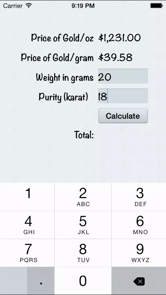Captures d'écran de Gold Trade Calculator