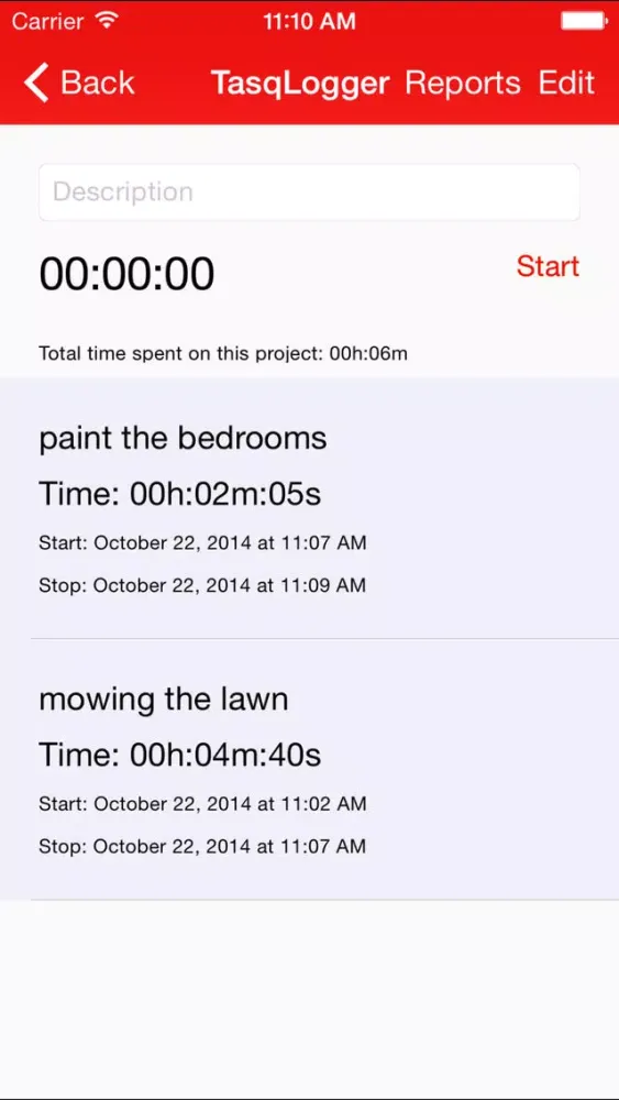 Tasq Logger Screenshots