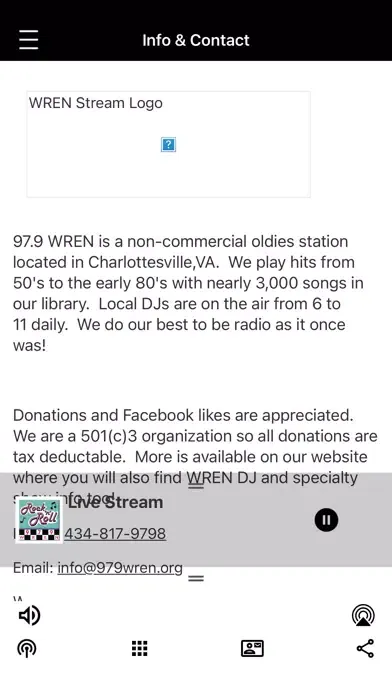 ภาพหน้าจอของ Real Oldies 97.9 the WREN