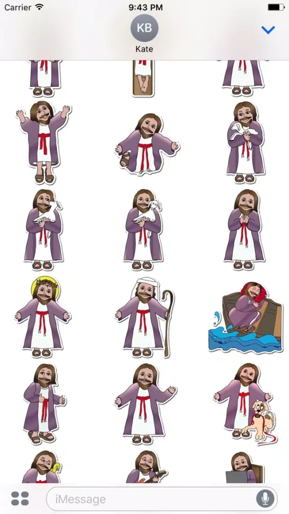 Tangkapan skrin Jesus Emoji Christian Sticker Pack