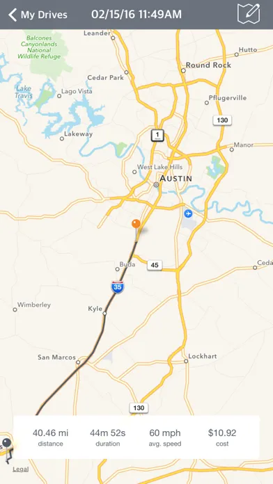 AutoDrive — Drive Tracking Screenshots