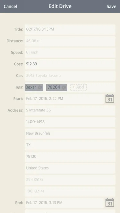 AutoDrive — Drive Tracking Screenshots