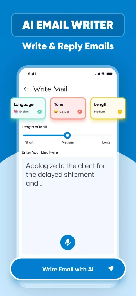 Captures d'écran de Ai Email Writer & Generator