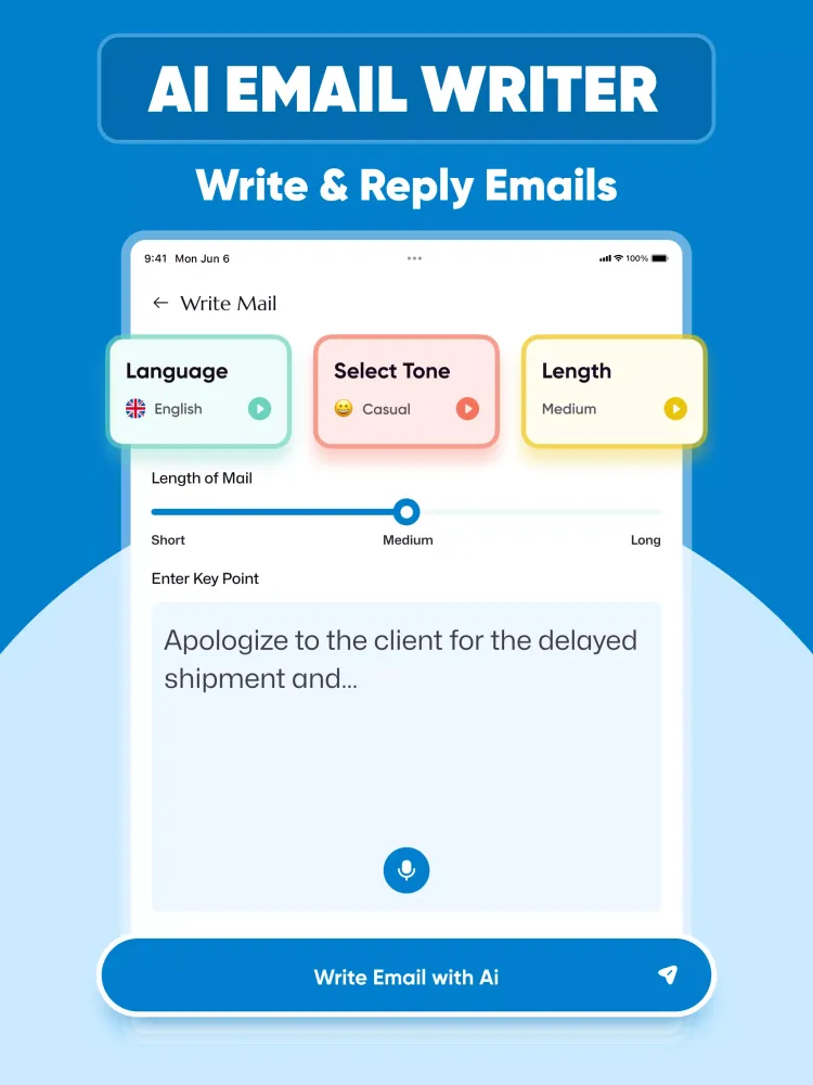 Captures d'écran de Ai Email Writer & Generator