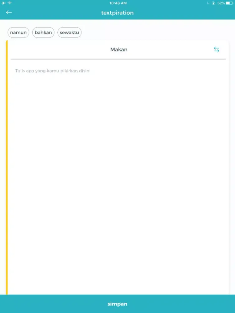 textpiration iPad  Ekran Görüntüleri