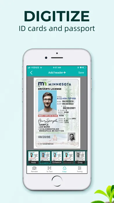 pdf scanner-cam scan app سکرین شاٹس