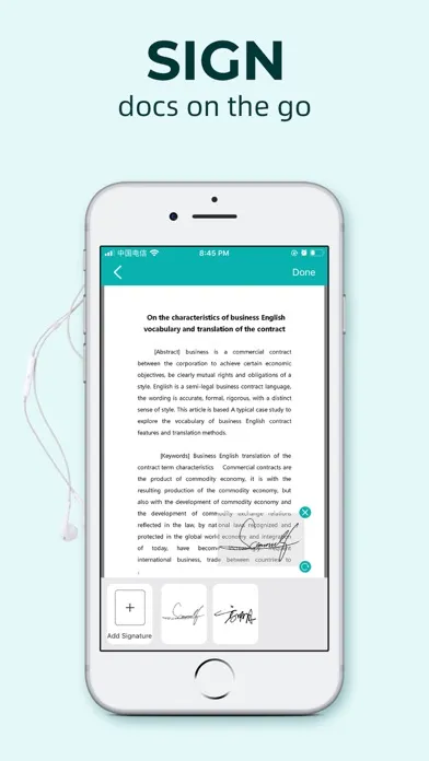 pdf scanner-cam scan app سکرین شاٹس