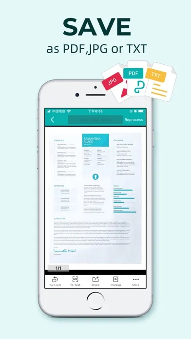 pdf scanner-cam scan app سکرین شاٹس