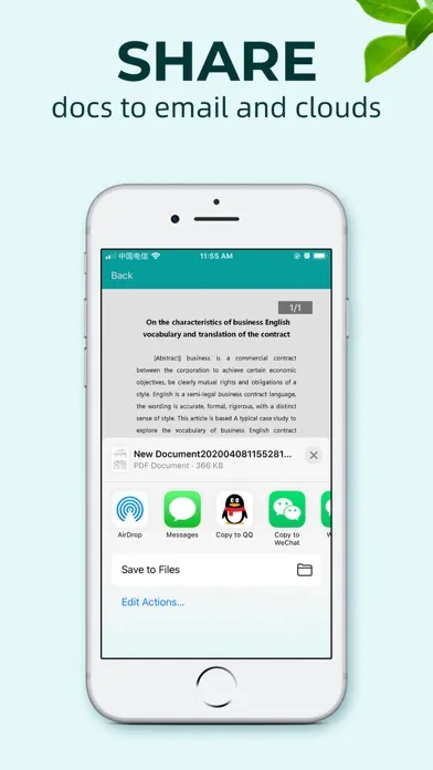 pdf scanner-cam scan app سکرین شاٹس